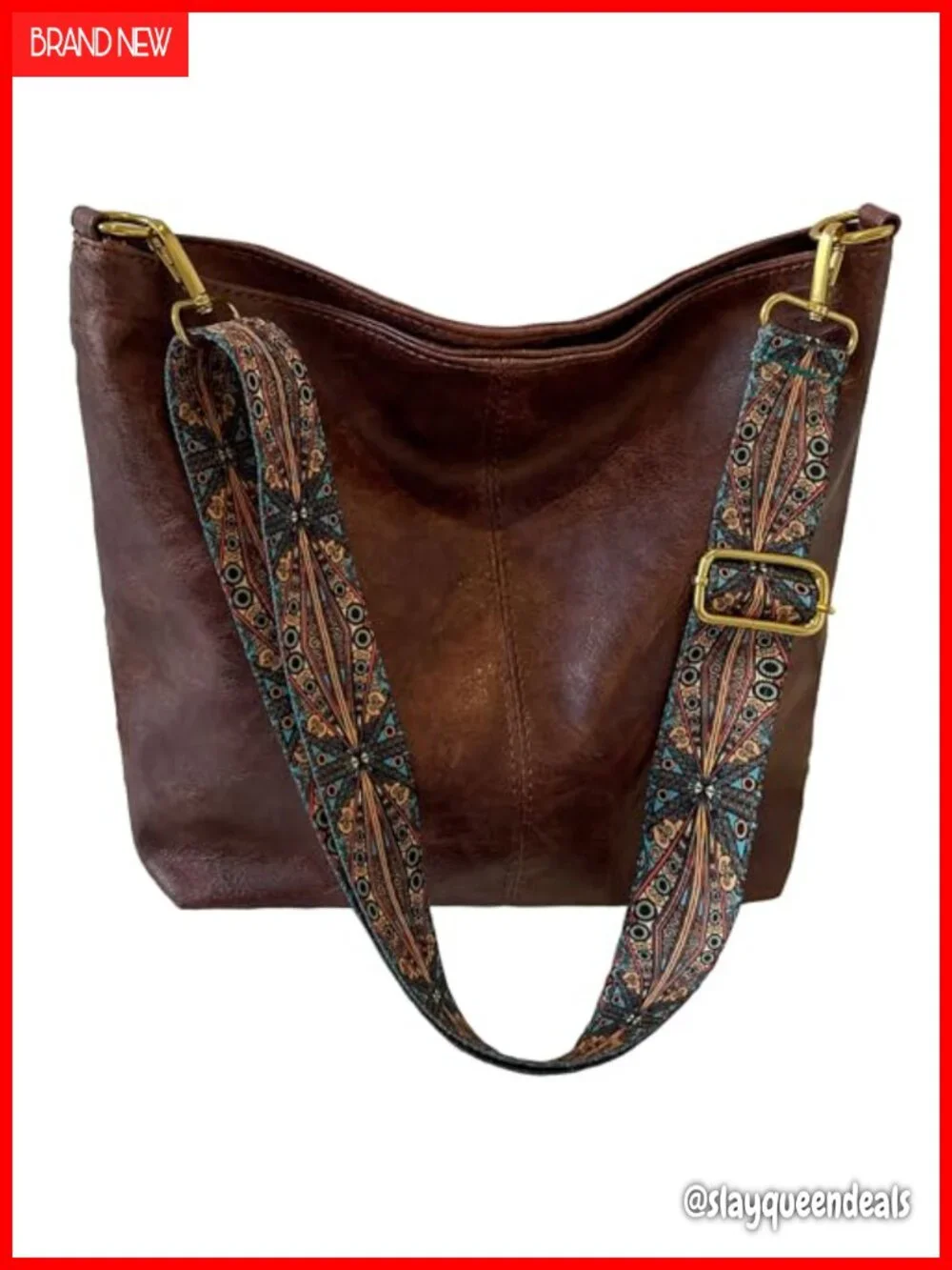 Vegan Leather Hobo Bag Crossbody Shoulder Handbag Women Purse